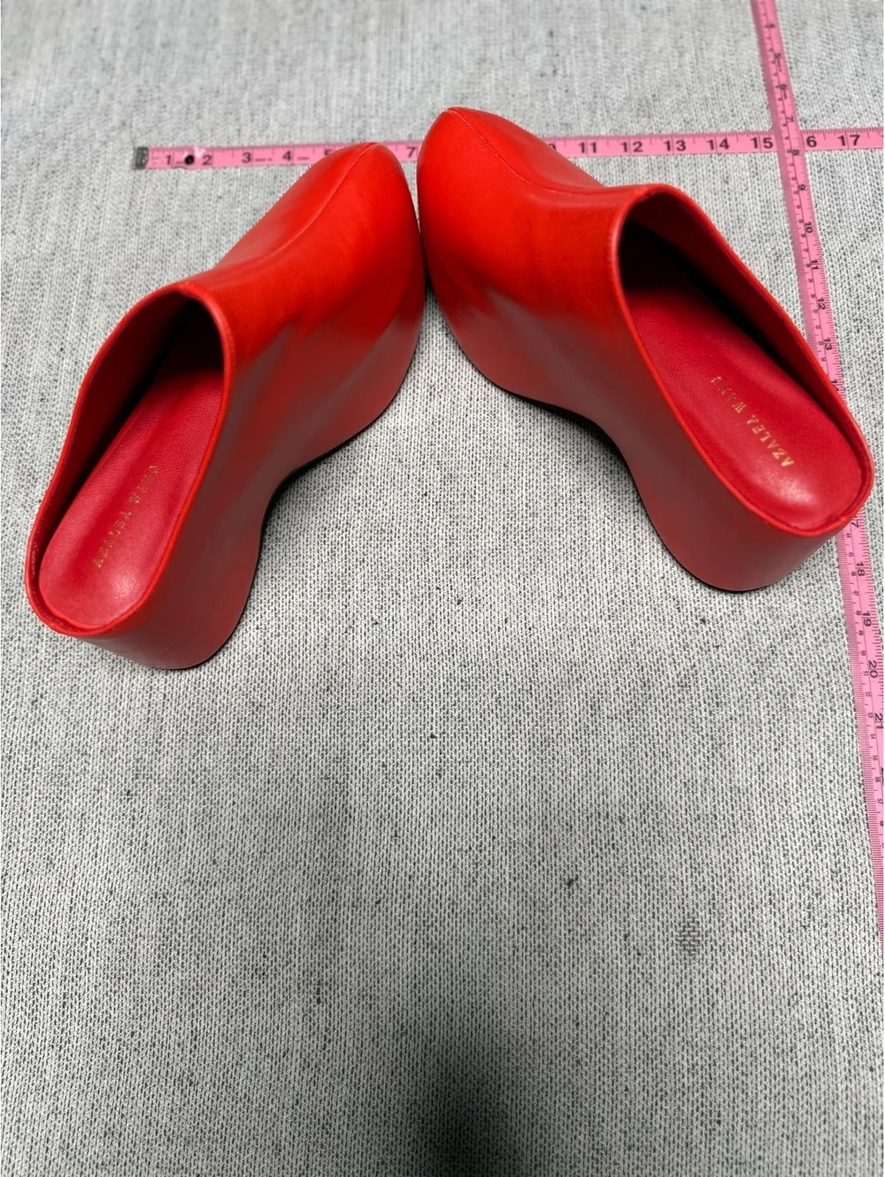 Azalea Wang Red Platform Mule Shoes
